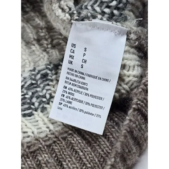 American Eagle Outfitters Sweater S/P Earthy Aztec Boho Retro Hippy Pullover - Picture 4 of 7